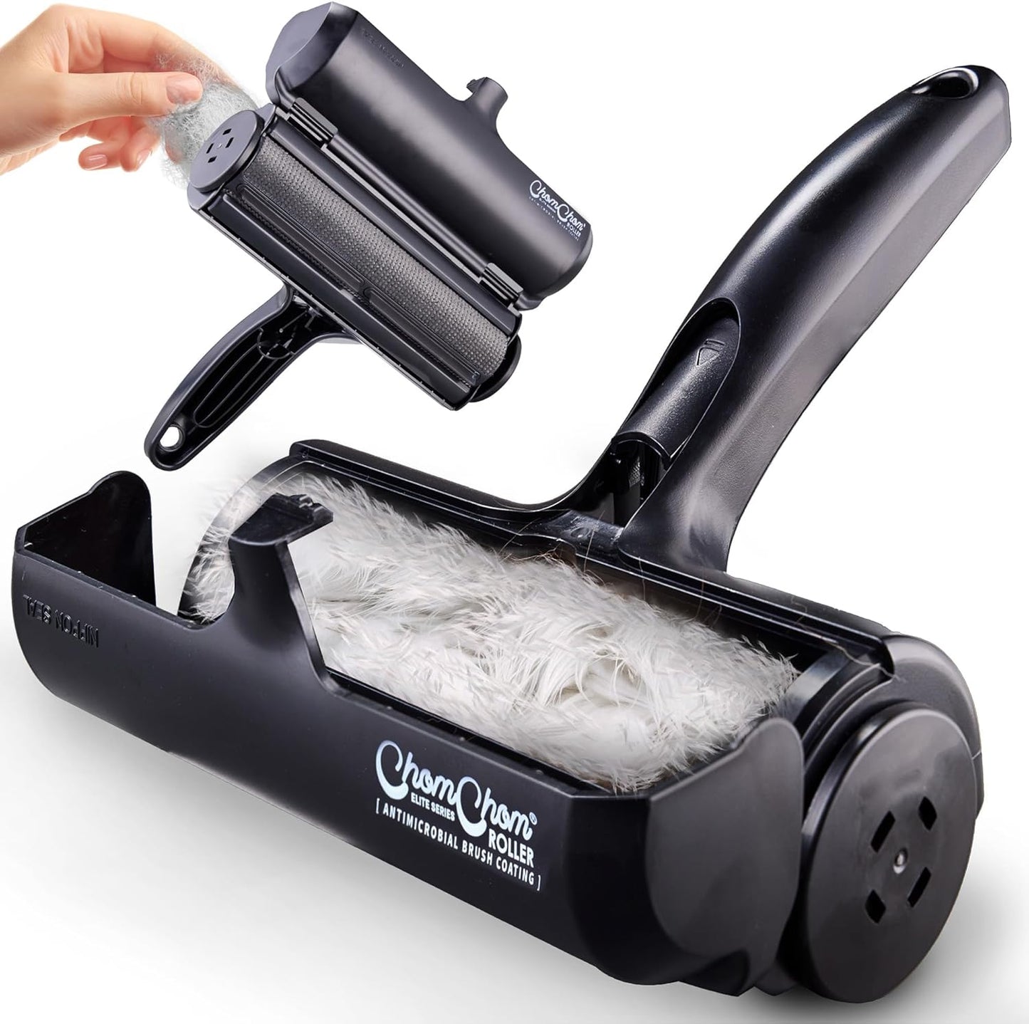 ChomChom Roller – Reusable Pet Hair Remover for Furniture & Clothing (Black)