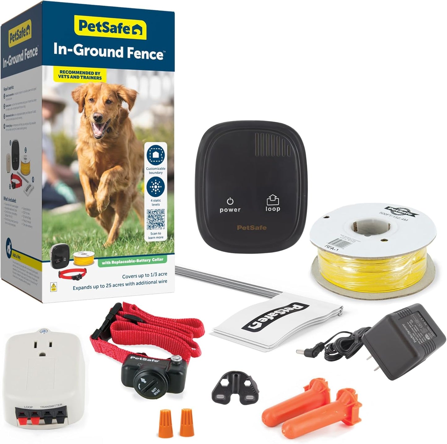 PetSafe In-Ground Fence – Static Correction System for Dogs & Cats