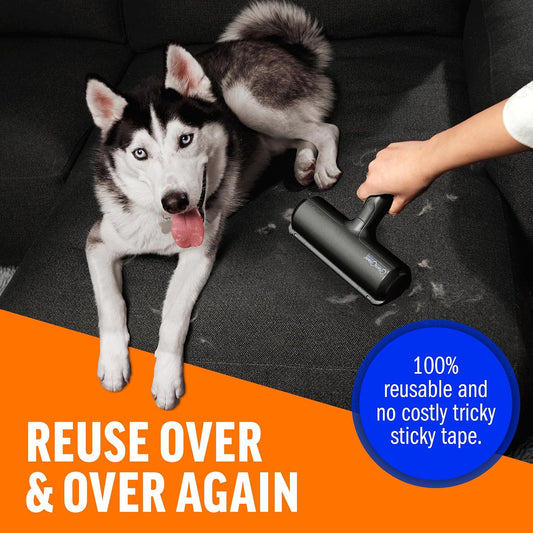 ChomChom Roller – Reusable Pet Hair Remover for Furniture & Clothing (Black)